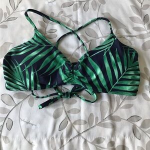 Aerie Palm Print Bikini Top